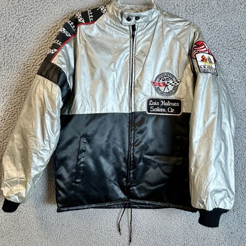 Vintage 1978 Corvette Racing Jacket 25th Anniversary Size S Horizon USA Made In